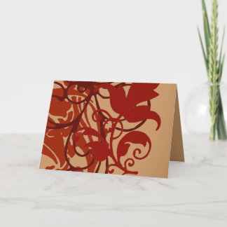Tarjeta Flourish rojo Notecard