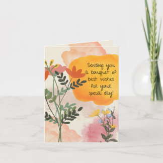 Tarjeta Flower Bouquet Birday Card
