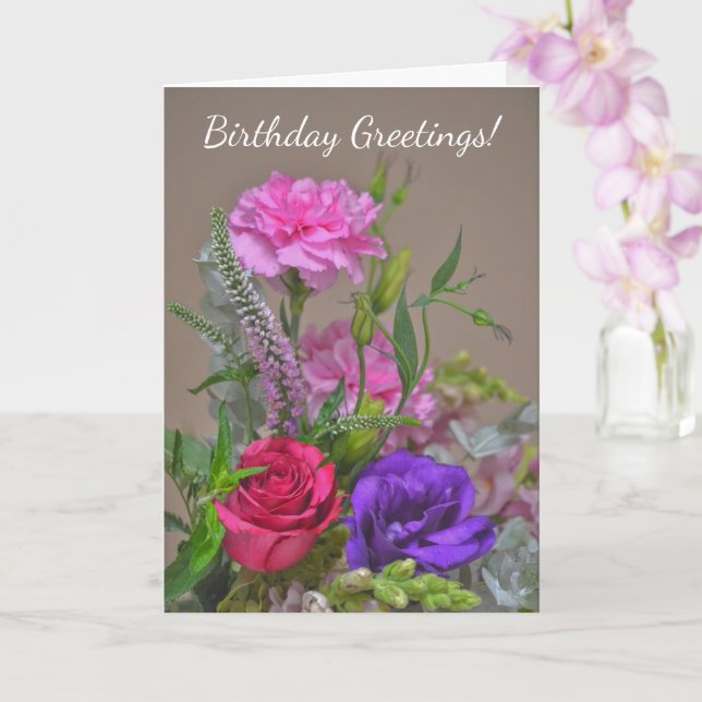 Tarjeta Flower Bouquet Garden Art Card (Orquídea)