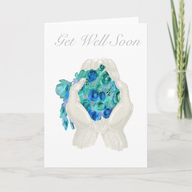 Tarjeta Flower Bouquet Get Well Card (Anverso)