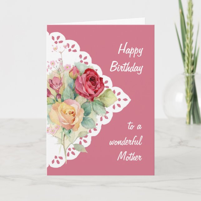 Tarjeta Flower Bouquet Mother Birday Card (Anverso)