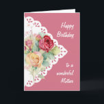 Tarjeta Flower Bouquet Mother Birday Card<br><div class="desc">El Bouquet de Flores Vintage para tu Madre Cumpleaños dentro de un versículo incluye Que te duelan con el amor y la alegría de Dios en tu día especial y todos los días</div>