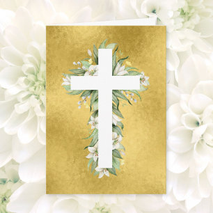 Tarjeta Flower Cross Faith