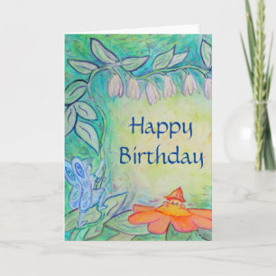 Tarjeta Flower Fairy Happy Birday Greet Card