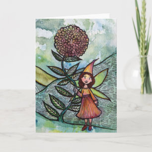 Tarjeta Flower Fairy Nature Avers Fairies