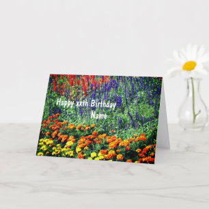 Tarjeta Flower Garden Beauty Cumpleaños Personalizado