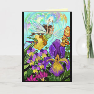 Tarjeta Flower Garden Fairy Birday Card