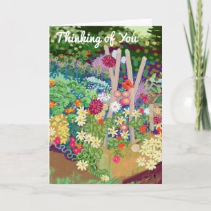 Tarjeta Flower Garden Thinking of you Card