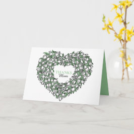 Tarjeta Flower heart bouquet tuilp inked art