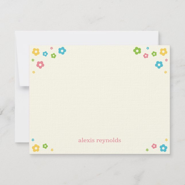 Tarjeta Flower Power Flat (Anverso)