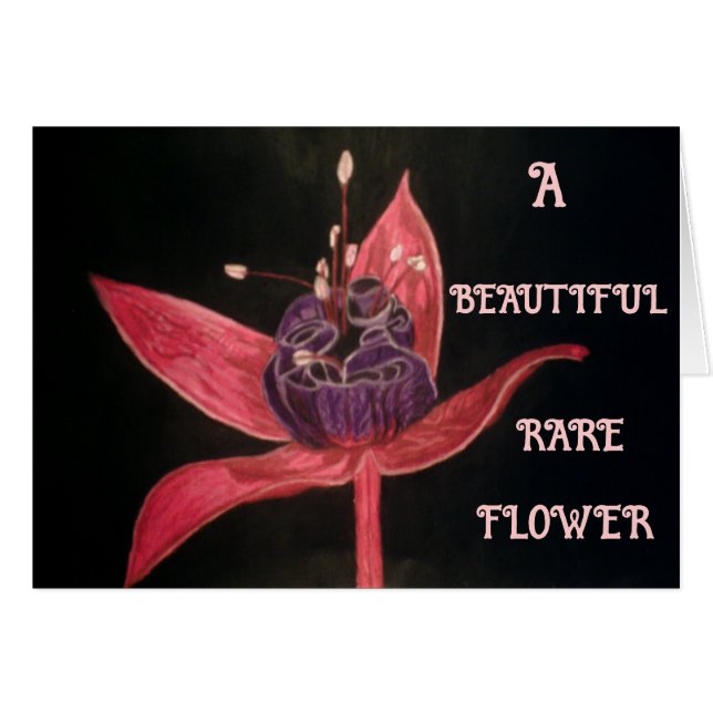 tarjeta FLOWER RARE FLOWER PERSONAL MÁS SENCILLA (Anverso (Horizontal))