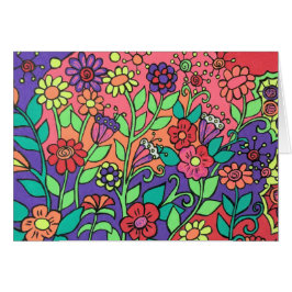 Tarjeta FLowers caprichosa