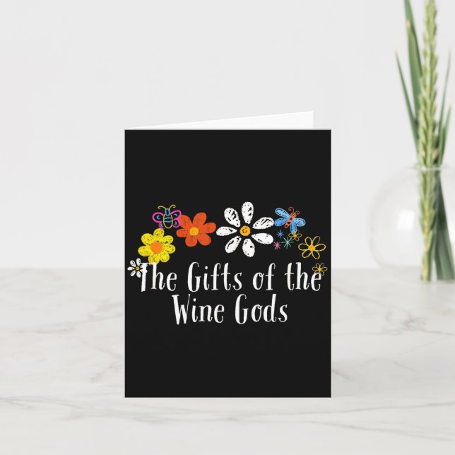 Tarjeta Flowers Drawing The Of The Wine Gods Funny 2025 Sa (Anverso)