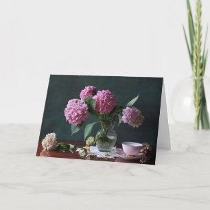 Tarjeta Flowers Hydrangeas in Vase