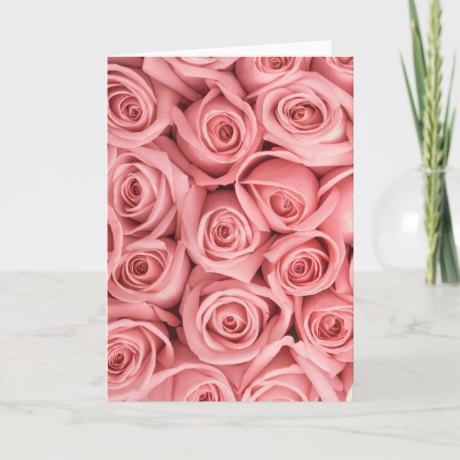 Tarjeta Flowers | Pink Roses (Anverso)