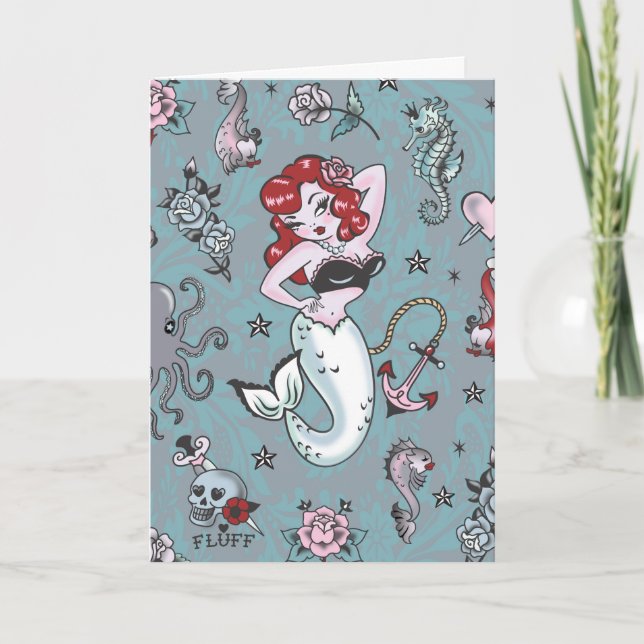 Tarjeta Fluff Molly Mermaid Card (Anverso)