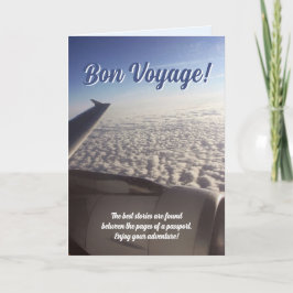 Tarjeta Fluffy Clouds Travel Bon Voyage