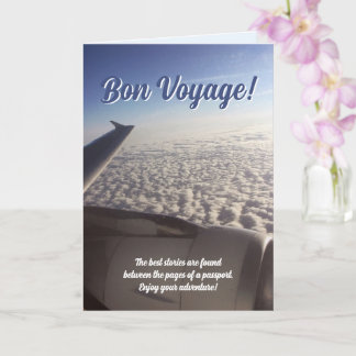 Tarjeta Fluffy Clouds Travel Bon Voyage