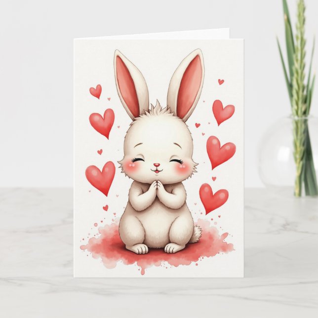 Tarjeta Fluffy Friend Heartfelt Thanks Card (Anverso)