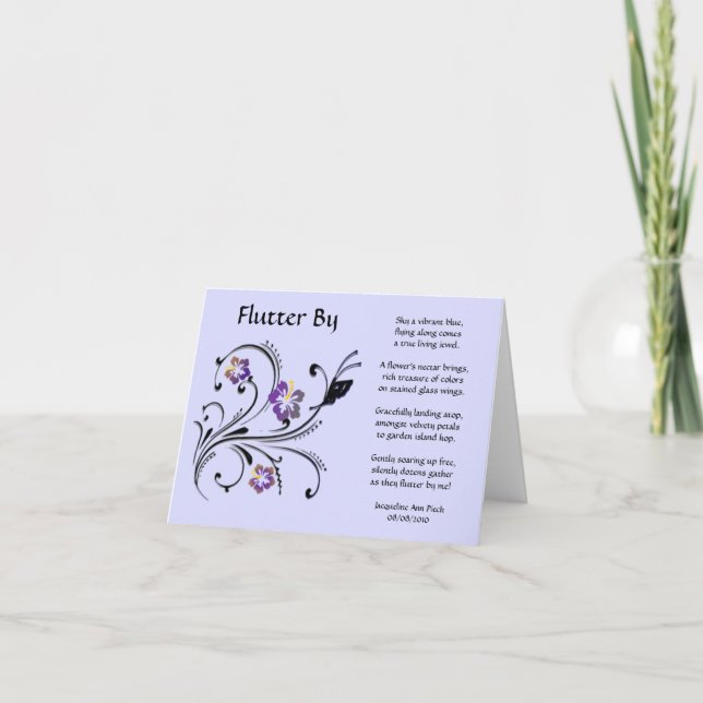 Tarjeta Flutter By Greet Card (Anverso)