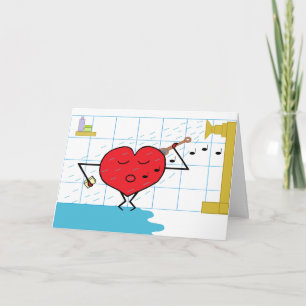 Tarjeta Fluye el amor de la ducha: