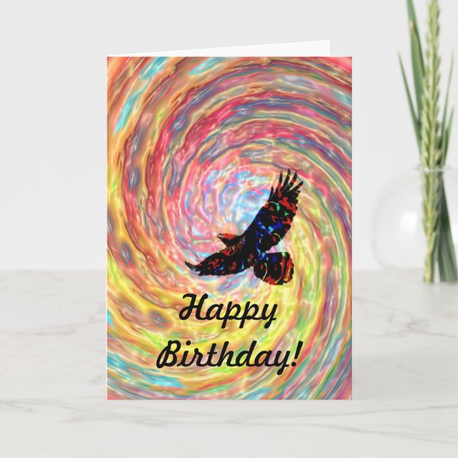 Tarjeta Fly Bird Birthday (Anverso)