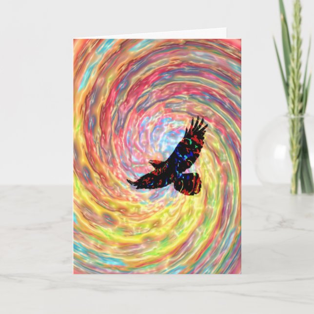 Tarjeta Fly Bird Digital Art Birday (Anverso)