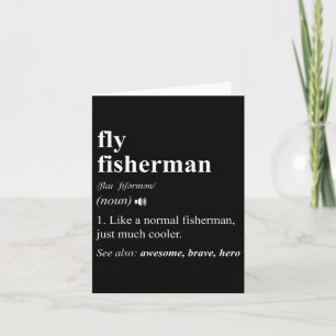 Tarjeta Fly Fisherman Definition Funny Fly Fishing