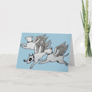 Tarjeta Flying Bull Terriers