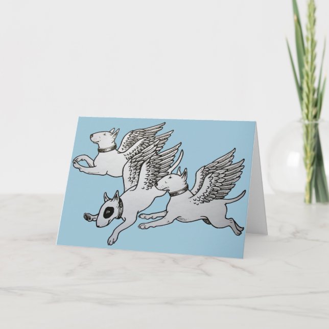 Tarjeta Flying Bull Terriers (Anverso)