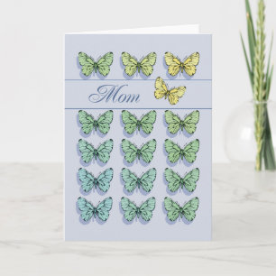 Tarjeta Flying de mariposa en el día de la madre