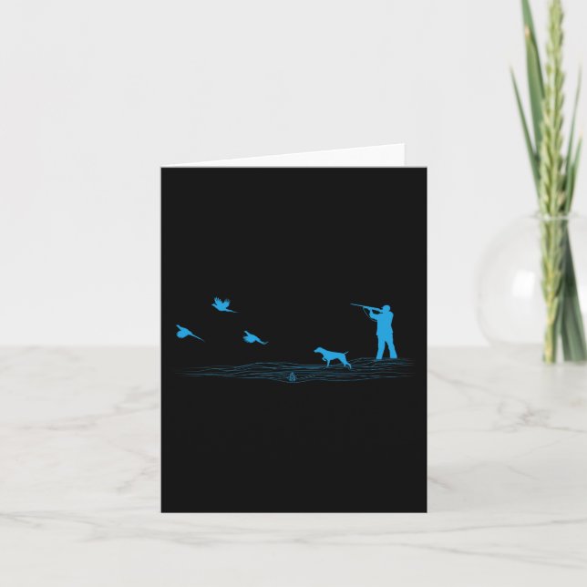 Tarjeta Flying Pheasant Graphic Upland Bird Hunter Dog Hun (Anverso)