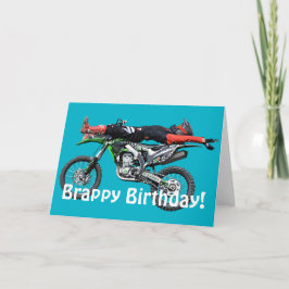 Tarjeta FMX - Truco aéreo III del motocrós del estilo