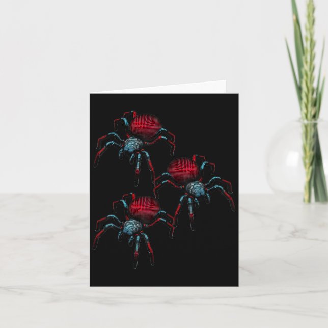 Tarjeta Fobia a las arañas Araña 3d Mujer Mujeres Hombre N (Anverso)