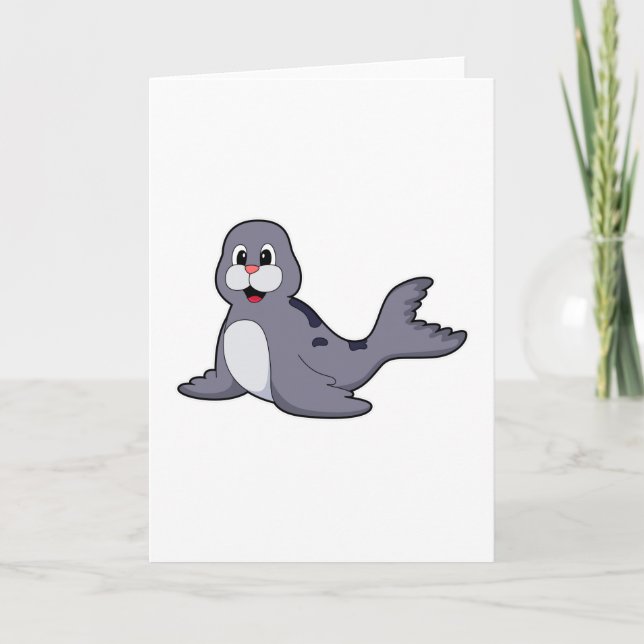 Tarjeta Foca Adorable (Anverso)