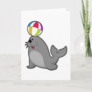 Tarjeta Foca en deportes acuáticos con Waterpolo