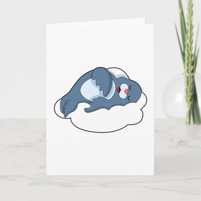 Tarjeta Foca en durmiendo en Cloud (Anverso)