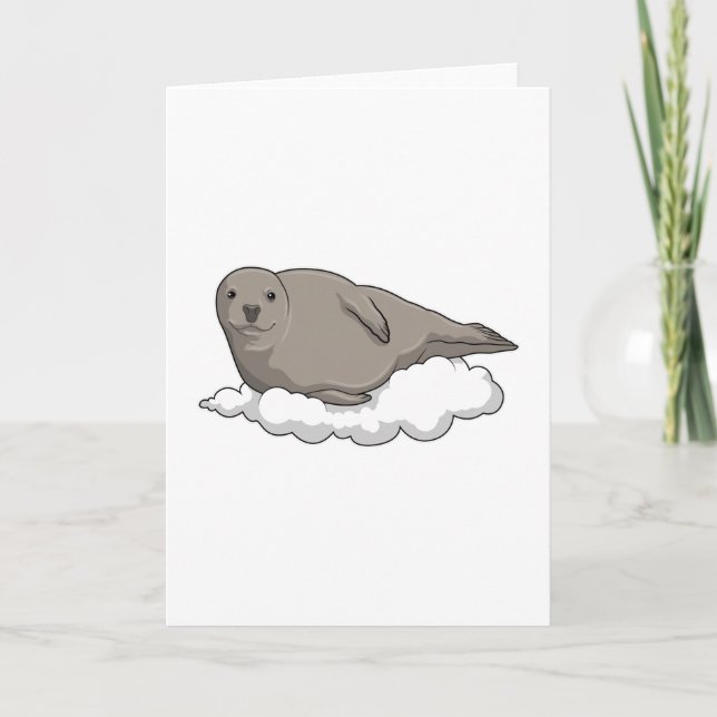 Tarjeta Foca en Nubes (Anverso)
