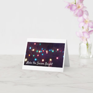 Tarjeta Foco suave de las luces de vacaciones