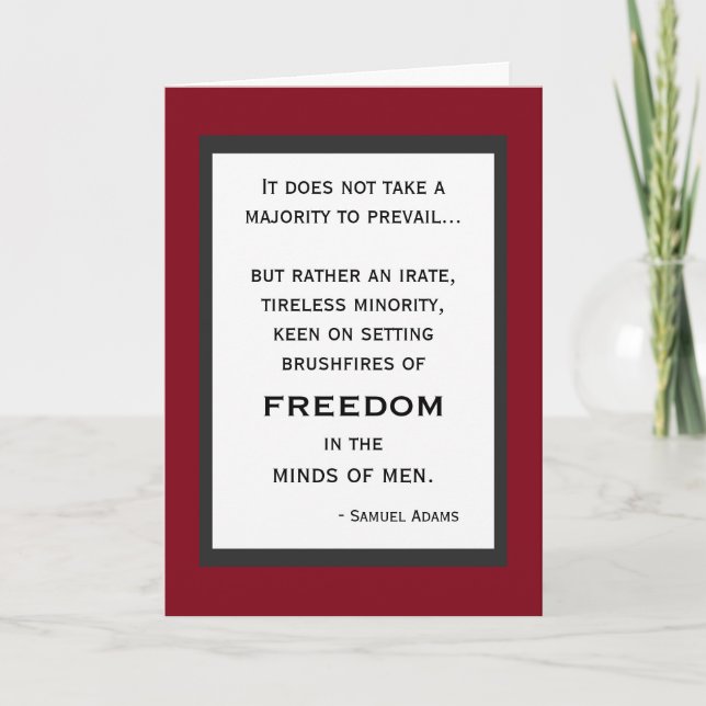 Tarjeta Focos de la carta de cumpleaños de la libertad (Anverso)