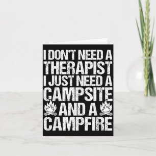 Tarjeta Fogata de camping vida de campamento bosque campis