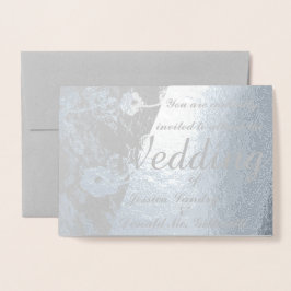 Tarjeta Foil de invitación a la ceremonia de Boda