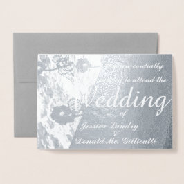 Tarjeta Foil de invitación a la ceremonia de Boda