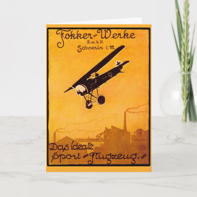 Tarjeta Fokker Worlke Poster en Notecards (Anverso)