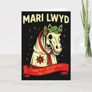 Tarjeta Folclore divertido retro caballo esqueleto Mari Lw