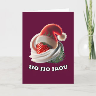 Tarjeta Folded Christmas Card Strawberry Cream NZ Fern 