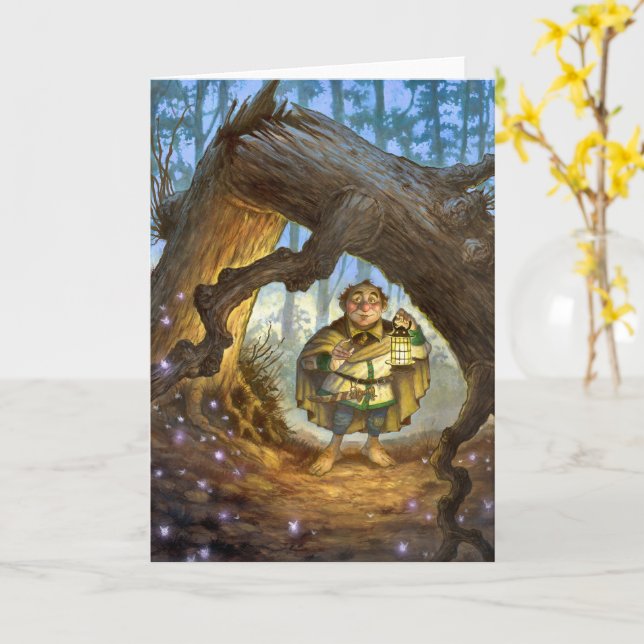 Tarjeta Folded Greeting Card (flor amarilla)