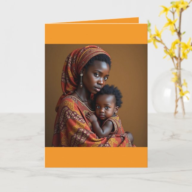 Tarjeta Folded Greeting Card for Mother's Day (flor amarilla)