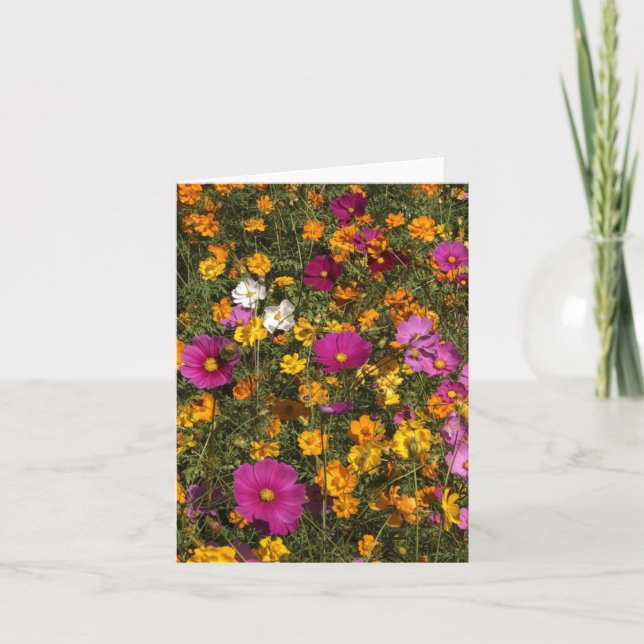 Tarjeta Folded greeting card with photo of flowers (Anverso)