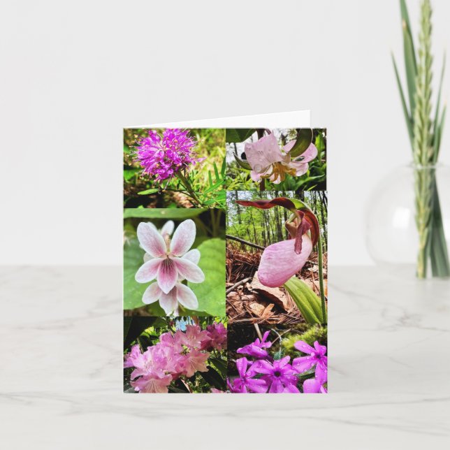 Tarjeta Folded greeting card with wildflowers (Anverso)